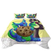Lovely Dragon Eating a Cookie Coverlet