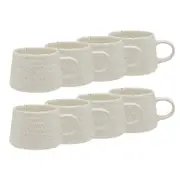 8PK Ecology Ottawa Calico 85ml/5.5cm Macchiato Cup - White