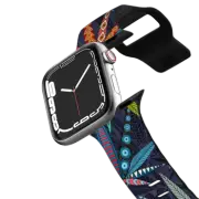Apple Watch Series 4-6, SE (44mm) Impact Band boho weed midnight apple watch band