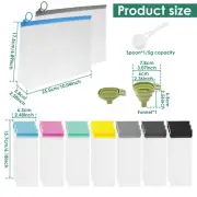 25 Pcs Portable Protein Powder Travel Container Set with Funnel and Spoon-··