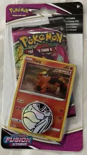 Pokémon TCG Sword & Shield Fusion Strike Booster Pack & A Holo Tepig New Sealed