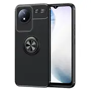 For vivo Y02 4G Protective Cover Kickstand TPU Phone Case Anti-drop Ring Holder Phone Shell
