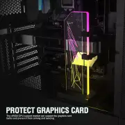 Vetroo V2 ARGB 3Pin GPU Support Bracket,Edge-Lit Tempered Glass GPU Holder Brace