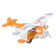 Cool Looking 5.25'' Orange Die Cast Pull Back Propeller Classic Planes Toy