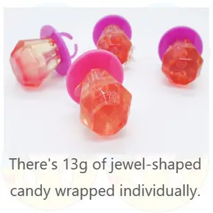 LOTTE 樂天寶石指環糖1BOX（13g * 18片）/韓國/草莓糖 Jewel Shaped Ring Candy