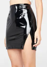 Mine For Tonight PVC Mini Skirt