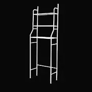 3 Tiers Toilet Shelf Bathroom Rack Over Laundry Washing Machine Storage Shelves (White)