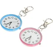[WOFASHPURET] 2pcs Mini Hanging Watch Watches Retractable Digital Lanyard Chain Fob Watch Portable Nurse Watch Pocket Watch Quartz Watch for Nurse Mini Watch