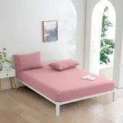 Dreamaker Micro Flannel Combo Fitted Sheet Set - Pink Pearl