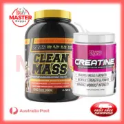 Max's Clean Mass Protein Lean 2.72Kg + Max's Creatine Monohydrate 400g Stack