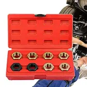 Rethreading Tool Kit,Thread Restorer Kit Metric Chaser Set - Hex Tap Die Repair Tool Rethreading Tapping Accessories for Bolts
