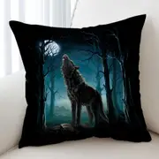 A Wolf Howls at a Moon Cushion Cover