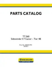 NEW HOLLAND T7.260 SIDEWINDER II TRACTOR TIER 4B PARTS CATALOG