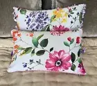 ❇️ New VIBRANT Pink Floral Oblong Cushion Covers TASSEL / FRINGE / BOBBLE trims