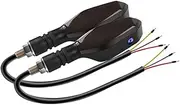 1 Pair Universal Motorcycle LED Turn Signal Lamp Color Projection Lamp Sequential Flowing Light Indicator Running Lights Flash
