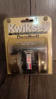 Kwikset DeadBolt Lock 10881-001 Brass Finish Brand New