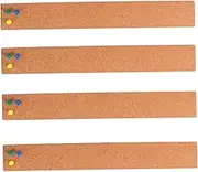Thick Cork Bulletin Bar Strips Natural Cork Board Strips Pushpins Frameless for Wall Decor