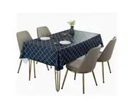 100X160CM Diamond Grid Printing PVC Tablecloth Pastoral Style Hotel Table Cloth Oil-proof Waterproof and Anti-scalding