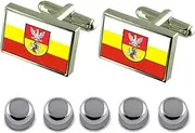 [Select Gifts] Shirt Dress Studs Bialystok City Poland Flag Cufflinks