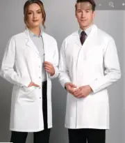 Benchmark Unisex Adult Long Sleeve Lab Coat Jacket AntiStatic Twill Chest Pocket