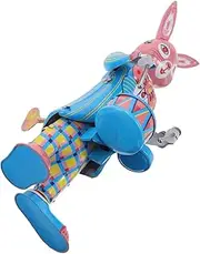 ORFOFE Vintage Iron Rabbit Drummer Robot Toy for Pretend Play Educational Music Toy for Kids