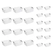 Sterilite Medium & Small Ultra Plastic Storage Bin Organizer Basket (12 Pack)