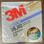 3M Formatted DS,HD Double Sided, High Density 3.5" Diskettes - NEW