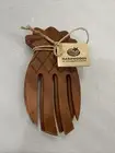 Salad Server Fork Claws Hardwood Hand Carved Pineapple Made Philippines~NEW
