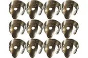 12 x Jim Dunlop Brass .025 IN Fingerpicks 37R Finger Picks, Guitar, Banjo