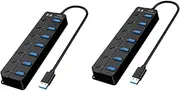 OSALADI Pcs USB Hub Glovebox USB Adapter for Laptop Port Hub Multiple Ports Easy to Use Fast Data Transfer