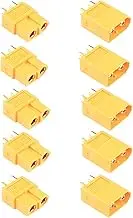 tunghey 10Pack XT60 Connectors, XT-60 Male Female Bullet Connectors with Heat Shrink