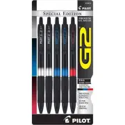 Pilot Gel Roller Pen G2 Premium Super Smooth Quick Drying, Pack of 5 16973