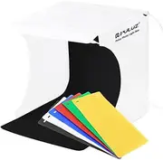 AIMALL Adjustable Mini Photo Studio Light Box with LED Lighting, 6 Backdrops, Portable Foldable Photography Tent Kit for Small Items, USB Powered, 30W