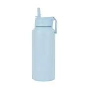 960ml Blue Double Wall Insulated Cylinder Drink Bottle