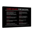 Core Values Quote Inspirational Canvas Painting Motivational Wall Art Poster ...