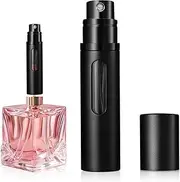 xiaowanwan 5 Perfume Atomisers Refillable Perfume Atomiser for On the Go Mini Perfume Bottle Empty Perfume Spray Bottle Glass Pocket Atomiser Perfume (Black)