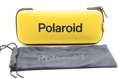 NEW POLAROID YELLOW AUTHENTIC EYEGLASSES SUNGLASSES ZIPPER CASE ONLY
