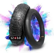 12x3 Tire for Scooter and Dirt Bike | 12x3.0 Street Tire Bicycle Tire | 1 Tire and Suit Optional