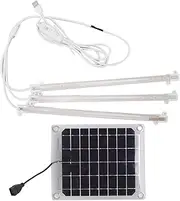 GRCFUMO Solar Plant Grow Light, 10W Adjustable Bright Solar Powered Grow Light, LED Plant Grow Light Strip for Indoor Balcony Greenhouse Vegetables Flowers (30w)
