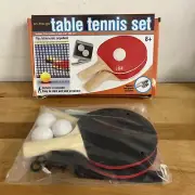Table Tennis Ping Pong Set - 2 Paddles -2 Rackets - 3 Balls - 1 Net - NEW