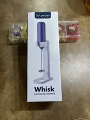 Electric Milk Frother Handheld Drink Foamer Coffee Mixer Silver Double Whisk