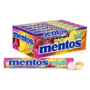 Mentos Candy, Mint Chewy Candy Roll, Fruit, 14 Count (Pack of 15)