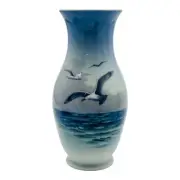 Vintage Royal Copenhagen Porcelain Vase Seagulls 1138 / 2289 SIGNED 7” Tall