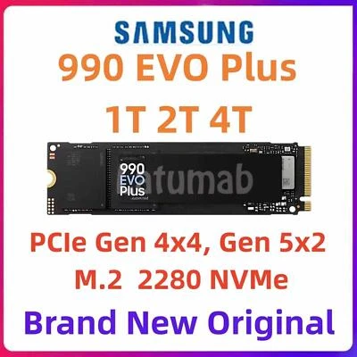 SAMSUNG Original SSD 990 EVO Plus 1TB 2TB 4TB PCIe 4.0 M.2 NVME Up to 7,250MB/s