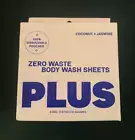 PLUS Zero Waste Body Wash Sheets Coconut + Jasmine 10 count Squares