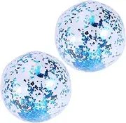 JOINPAYA Transparent Balloon Inflator Pump Beach Balls Outdoor Beach Inflatable Pool Game Colorful