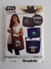 Simplicity R11213 Star Wars Mandalorian Messenger Bag, Laptop Sleeve S9369 Uncut