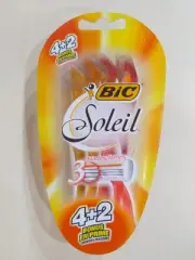 BIC Soleil Smooth Disposable 3-Blade Razors, 4 + 2 bonus, 6ct Total Shavers