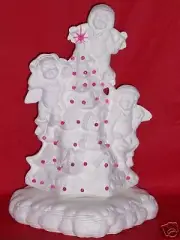 Ceramic Bisque Ready to Paint Angel Tree electric,star,lights included