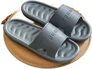 [TOMYEUS] Shark Slippers Summer Sandals Men Shoes Slippers for Home EVA Non-Slip Flip Flops Couple Indoor Sandals Bathroom Casual Beach Shoe Summer Sandals (Color : Gray, Shoe Size : 40)